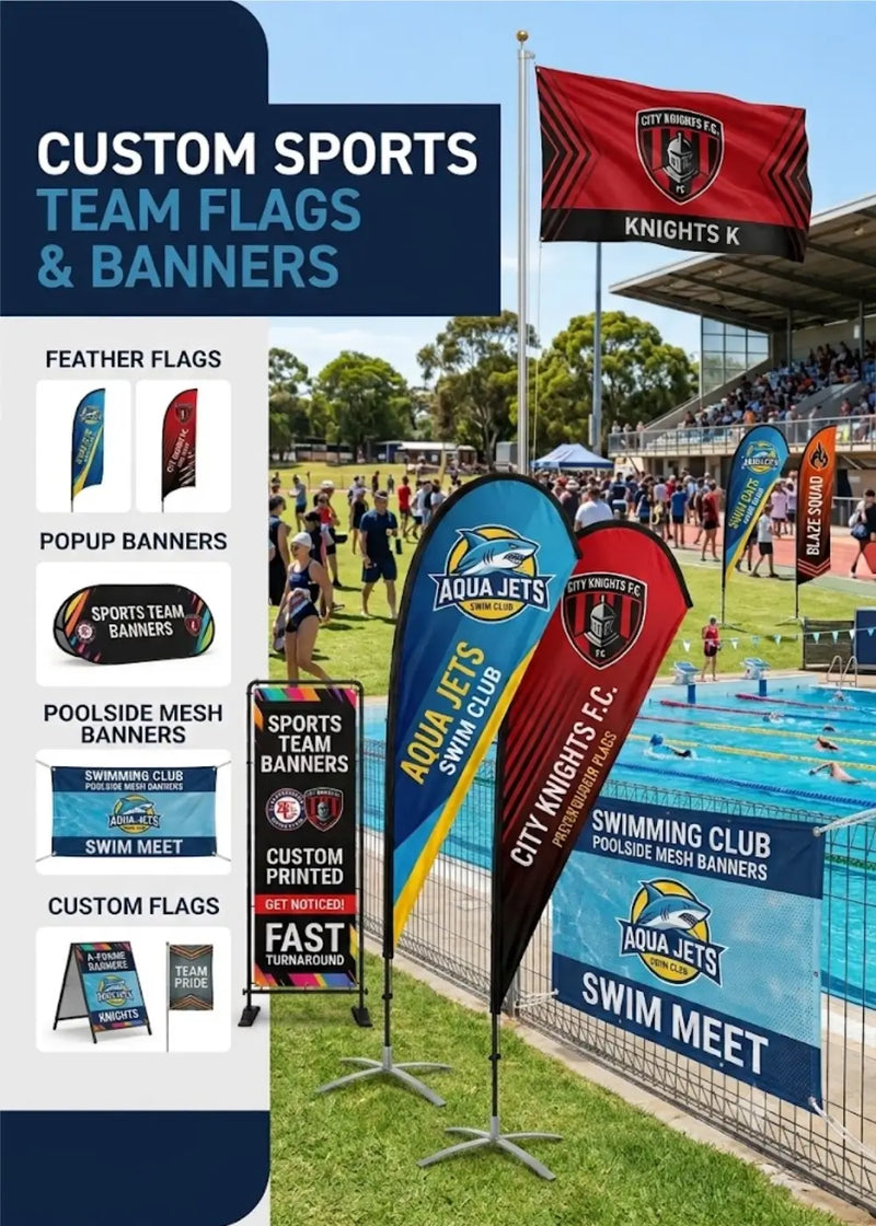 Custom WrightSport Sports Club Flag Collection Image