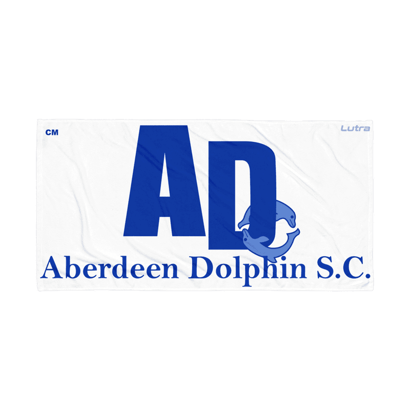 Aberdeen Dolphin SC - Custom Microfibre / Cotton Towel - White | WrightSport