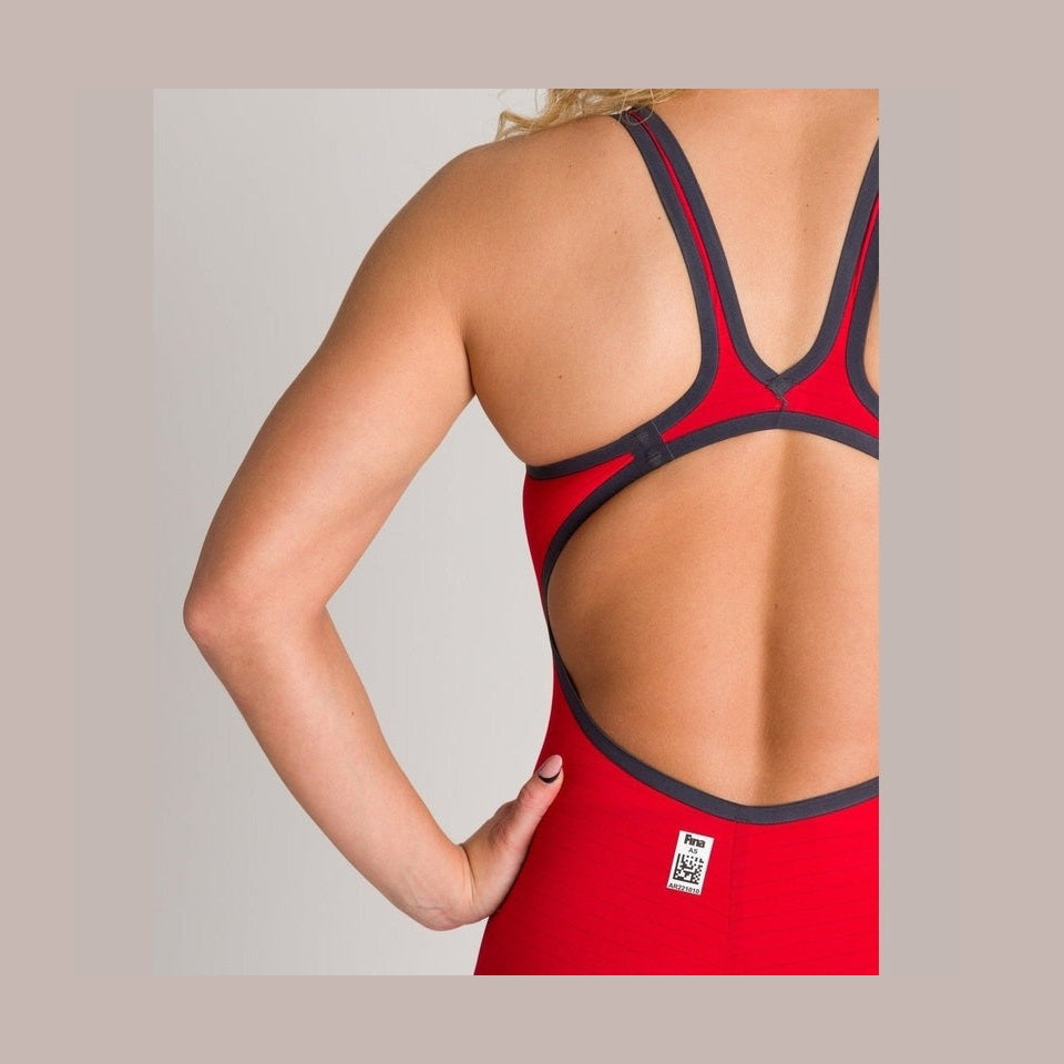 Arena Women's Open-Back Powerskin Carbon Air2 Kneeskin - Red | WrightSport