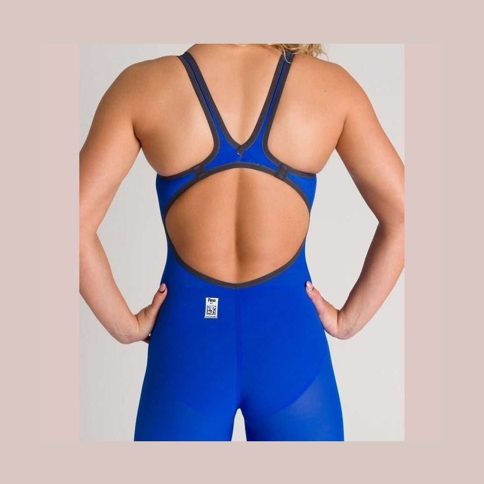 Arena Women's Open-Back Powerskin Carbon Air2 Kneeskin - Blue | WrightSport