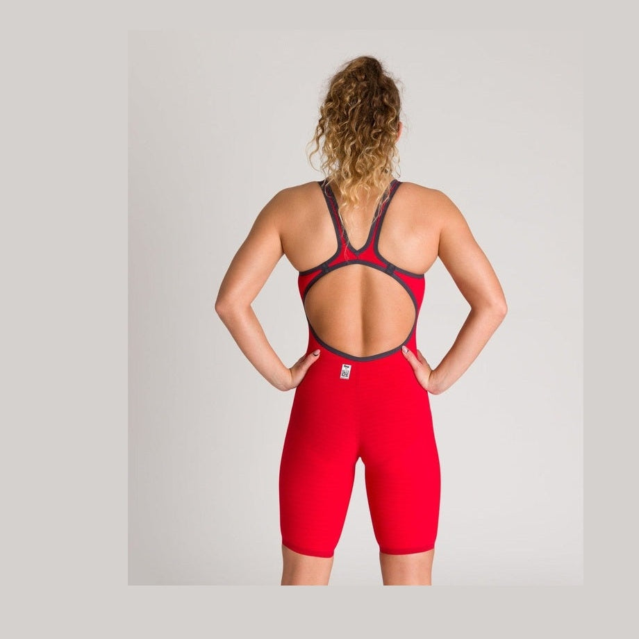 Arena Women's Open-Back Powerskin Carbon Air2 Kneeskin - Red | WrightSport