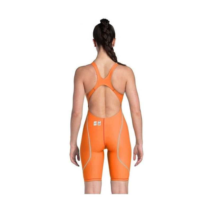 Arena Women's Open-Back Powerskin ST Next Racing Suit 'Limited Edition' - Orange/Teal | WrightSport