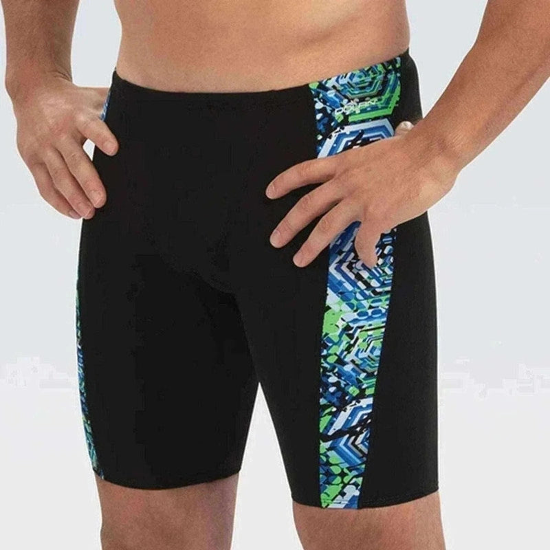 Dolfin Men's Hive Spliced Jammer - Blue/Green | WrightSport
