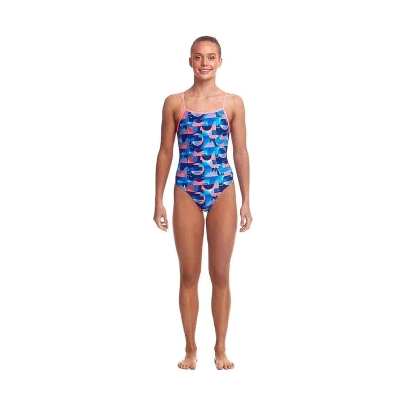 Funkita Girl's Strapped In Swimsuit - Lava Lights | WrightSport