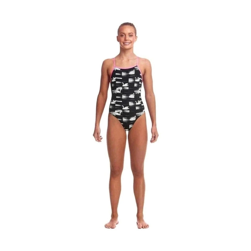 Funkita Girl's Tie Me Tight - Black Swan | WrightSport