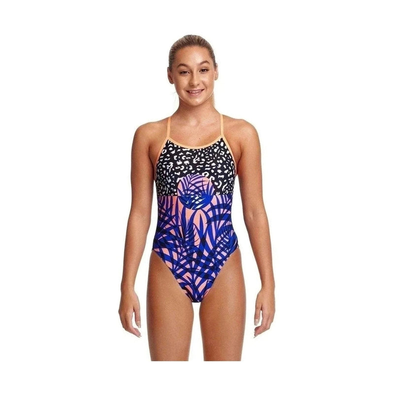 Funkita Girl's Single Strap Swimsuit - Leo Lux | WrightSport