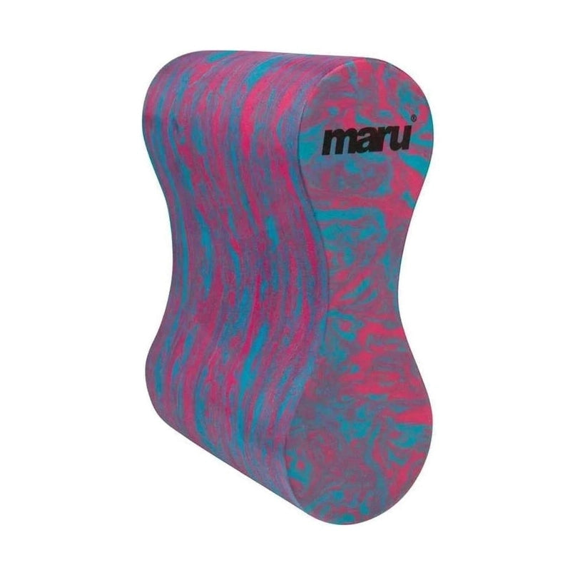 Maru Adult Swirl Pull Buoy - Blue/Pink | WrightSport