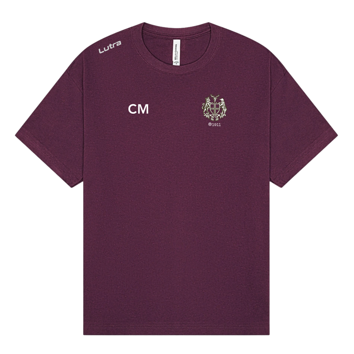 Stock Exchange Swimming Club - BURGUNDY Lutra Unisex H/weight Cotton Boxy Tee