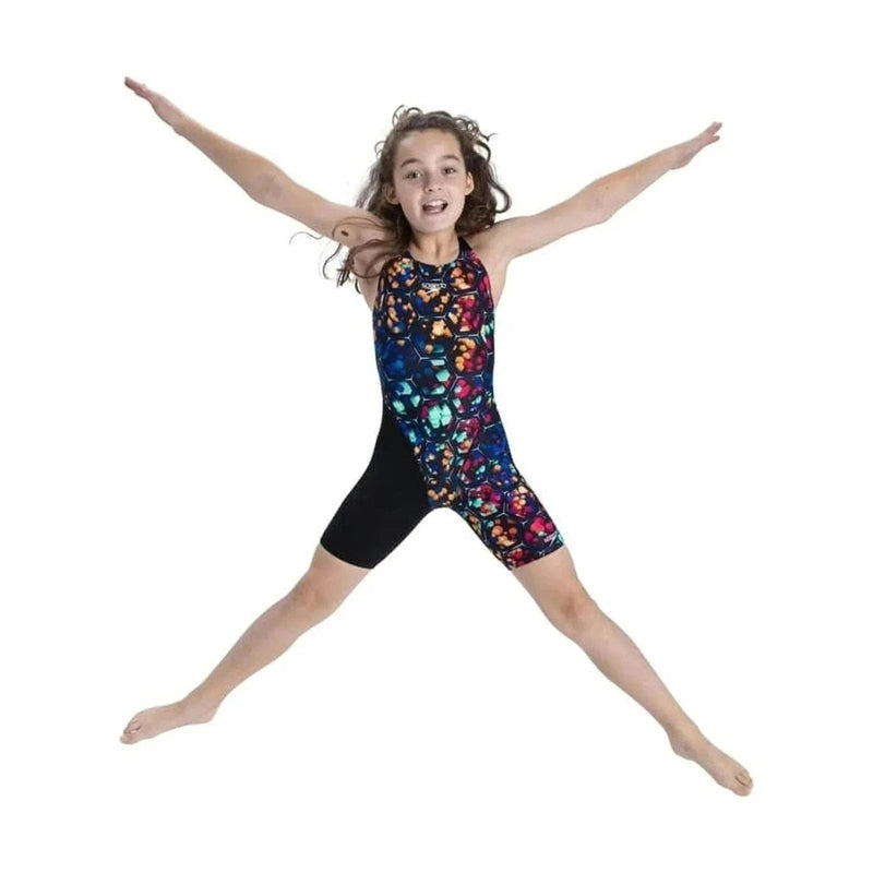 Speedo Fastskin JNR Endurance®+ Open Back Kneeskin - Black/Blue | WrightSport