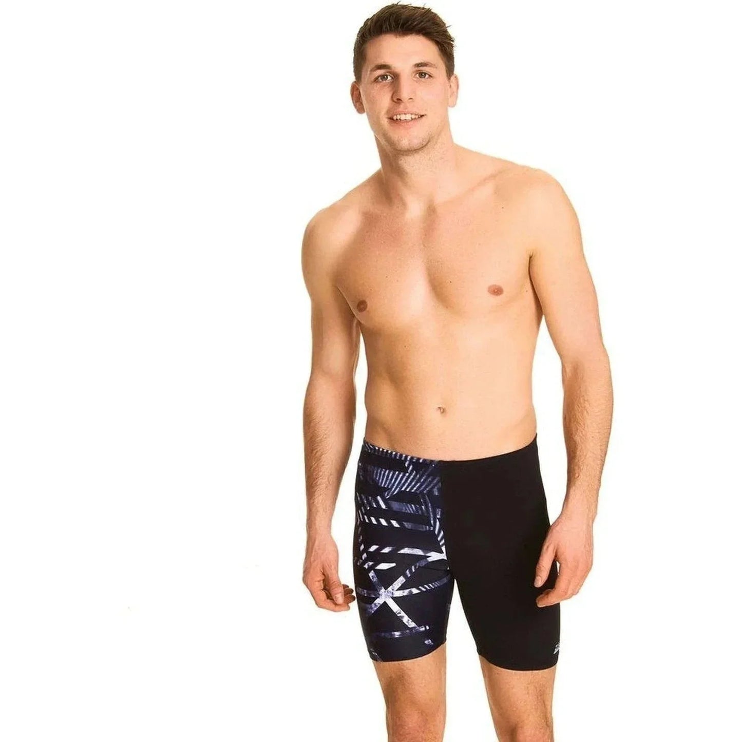 Zoggs Male Equation Mid Jammer - Black/Grey | WrightSport
