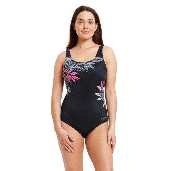 Zoggs Womens Adjustable Scoopback One Piece Swimsuit - Aruba