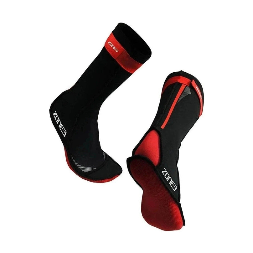 ZONE3 Neoprene Swim Socks - Red | WrightSport