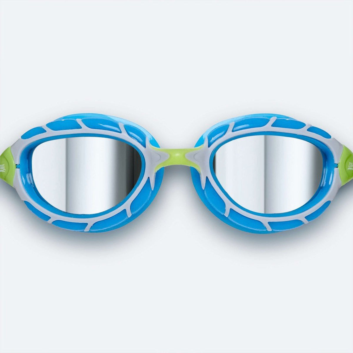Zoggs Predator Titanium Mirror Goggles Small Fit - Silver/Blue