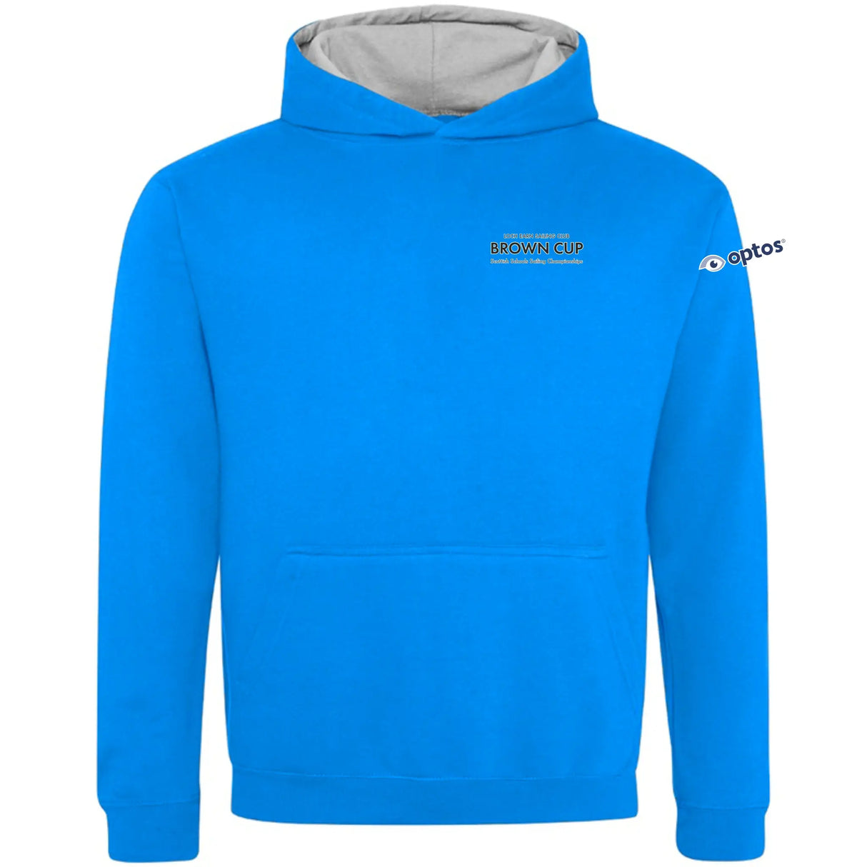 2026 Scottish Schools Brown Cup Sailing Championships - Kids Varsity Hoodie - Sapphire/Heather Grey