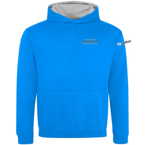 2026 Scottish Schools Brown Cup Sailing Championships - Kids Varsity Hoodie - Sapphire/Heather Grey