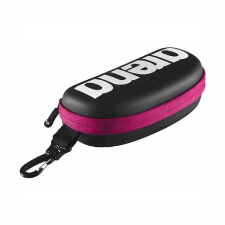 Arena Goggle Case - Black/White/Fuchsia for swimming goggles