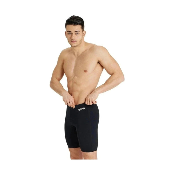 Arena Performance Men's Solid Team Jammer - Black-White | WrightSport