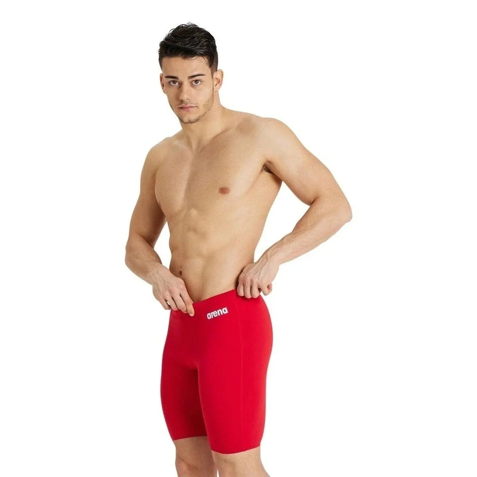 Arena Performance Men's Solid Team Jammer - Red-White