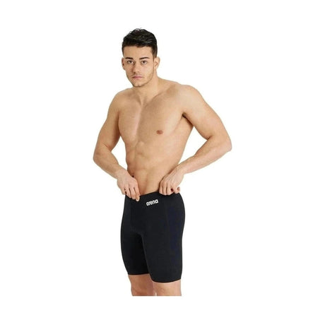 Arena Performance Men's Solid Team Jammer - Black-White | WrightSport