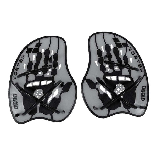 Arena Vortex Evolution Hand Paddles - Silver/Black