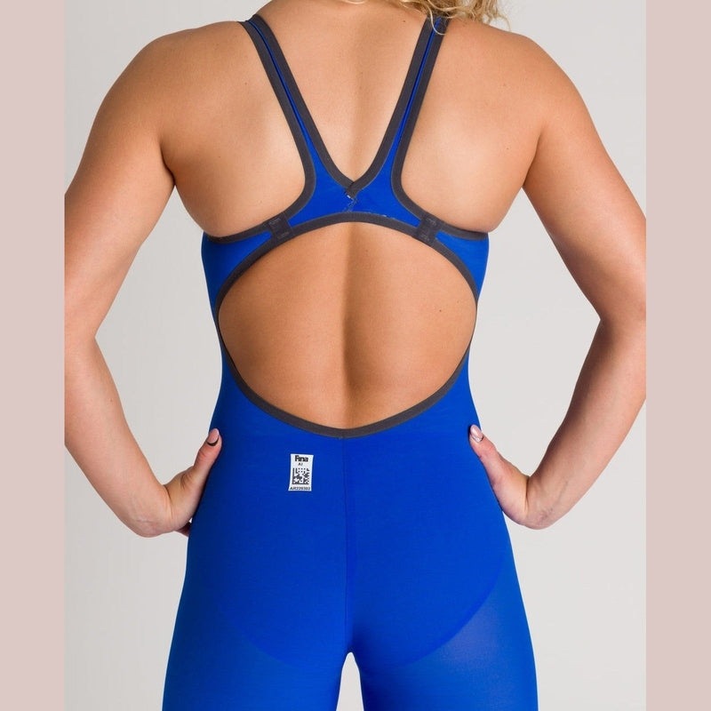 Arena Women's Open-Back Powerskin Carbon Air2 Kneeskin - Blue | WrightSport