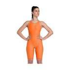 Arena Women's Open-Back Powerskin ST Next Racing Suit 'Limited Edition' - Orange/Teal | WrightSport