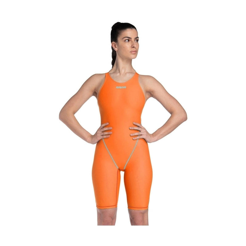 Arena Women's Open-Back Powerskin ST Next Racing Suit 'Limited Edition' - Orange/Teal | WrightSport