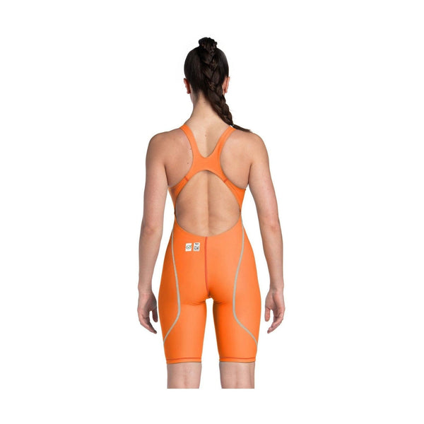 Arena Women's Open-Back Powerskin ST Next Racing Suit 'Limited Edition' - Orange/Teal | WrightSport