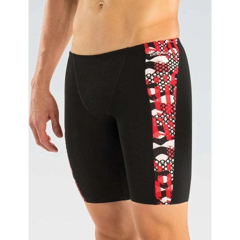 Dolfin Men's Red Veyron Spliced Jammer | WrightSport