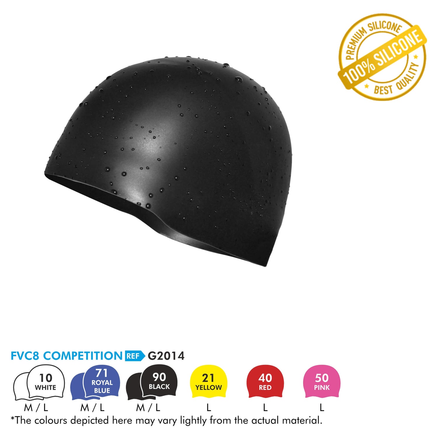 FVC8 3D Dome Bullit Silicone Competition Swimming Caps