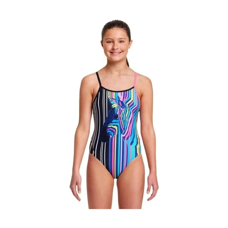 Funkita Girl's Diamond back Swimsuit - Zorse Code | WrightSport