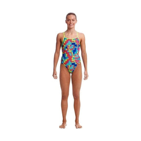 Funkita Girl's Diamond Bk. Swimsuit - Heat Map | WrightSport