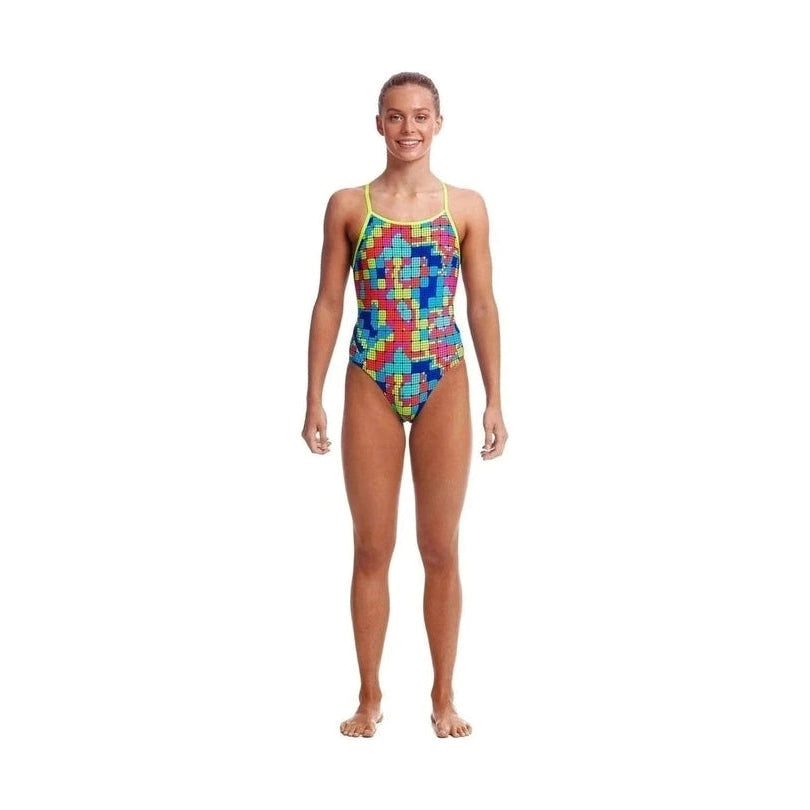 Funkita Girl's Diamond Bk. Swimsuit - Heat Map | WrightSport