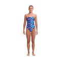 Funkita Girl's Strapped In Swimsuit - Lava Lights | WrightSport