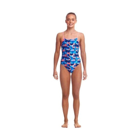 Funkita Girl's Strapped In Swimsuit - Lava Lights | WrightSport