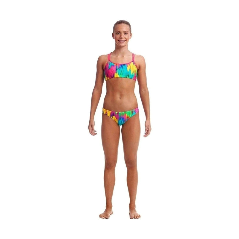 Funkita Girl's Criss Cross Two Piece - Ruffles | WrightSport