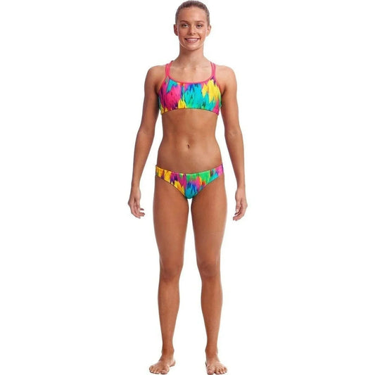 Funkita Girl's Criss Cross Two Piece - Ruffles