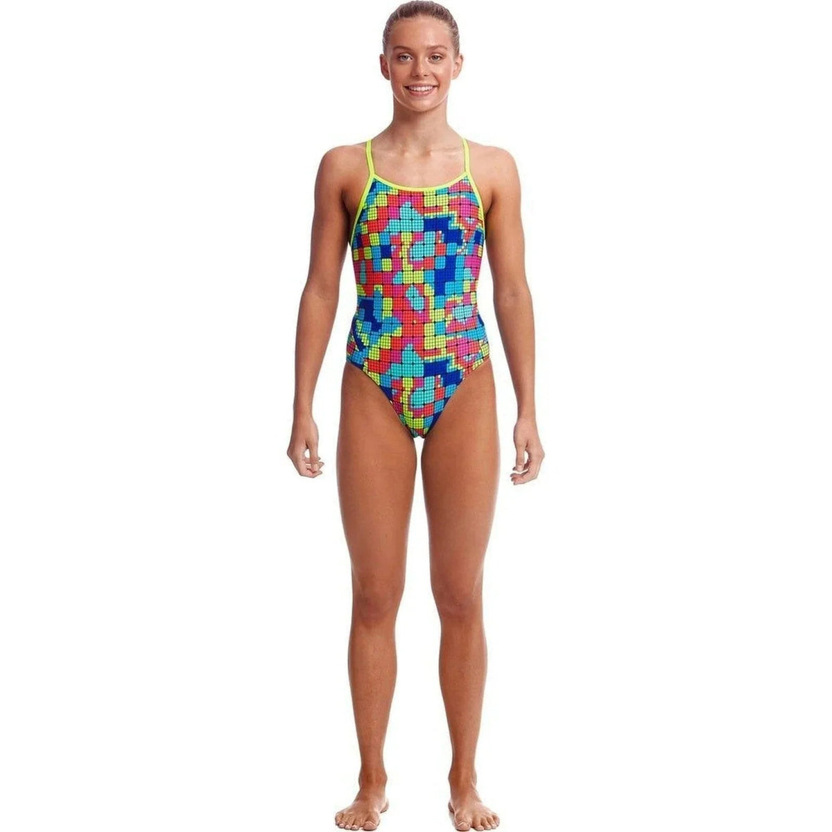 Funkita Girls Diamond Back One Piece Swimsuit - Heat Map