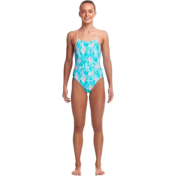 Funkita Girls Diamond Back One Piece Swimsuit - Pastel Paradise