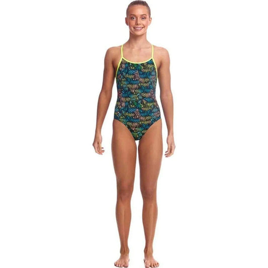 Funkita Girls Eco Diamond Back Swimsuit - Colour Run