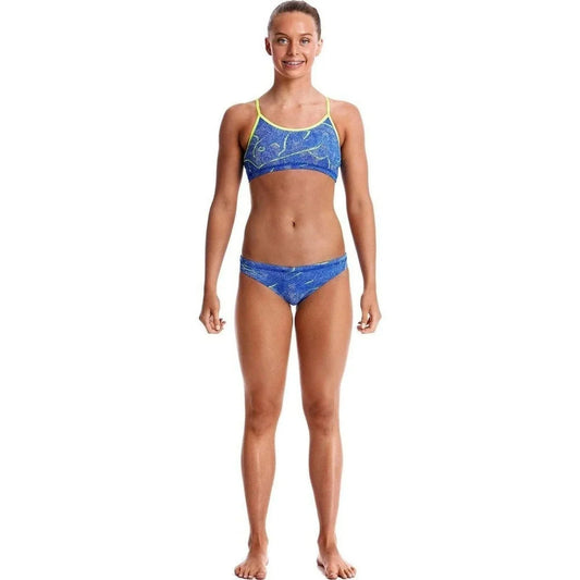 Funkita Girls Racer Back Two Piece - Sea Salt