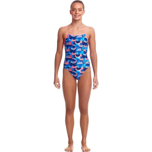 Funkita Girls Strapped In Swimsuit - Lava Lights