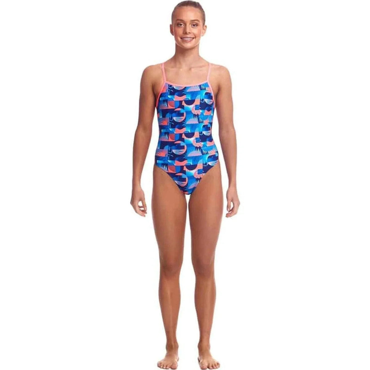 Funkita Girls Strapped In One Piece Swimsuit - Lava Lights