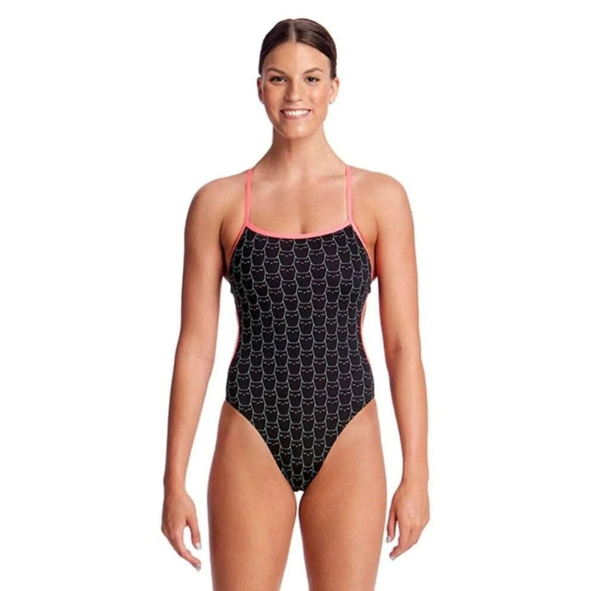 Funkita Ladies Cut Away One Piece Swimsuit - Night Cat