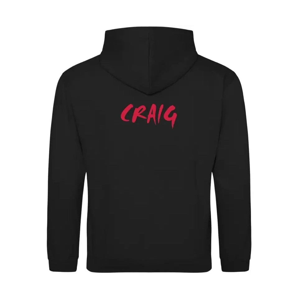 G72 TC - Junior Contrast Hoodie - Jet Black and Fire Red