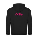 G72 TC - Junior Contrast Hoodie - Jet Black and Hot Pink
