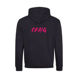 G72 TC - Varsity Hoodie - Jet Black/Hot Pink