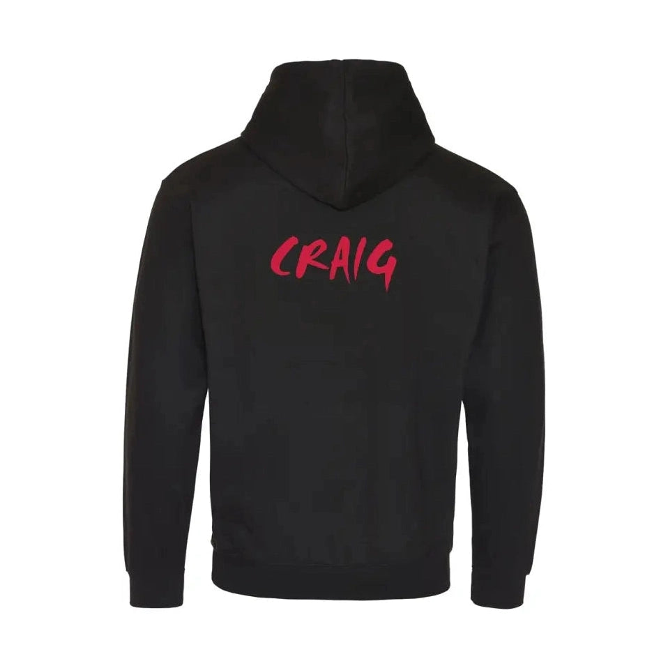 G72 TC - Varsity Hoodie - Jet Black and Fire Red