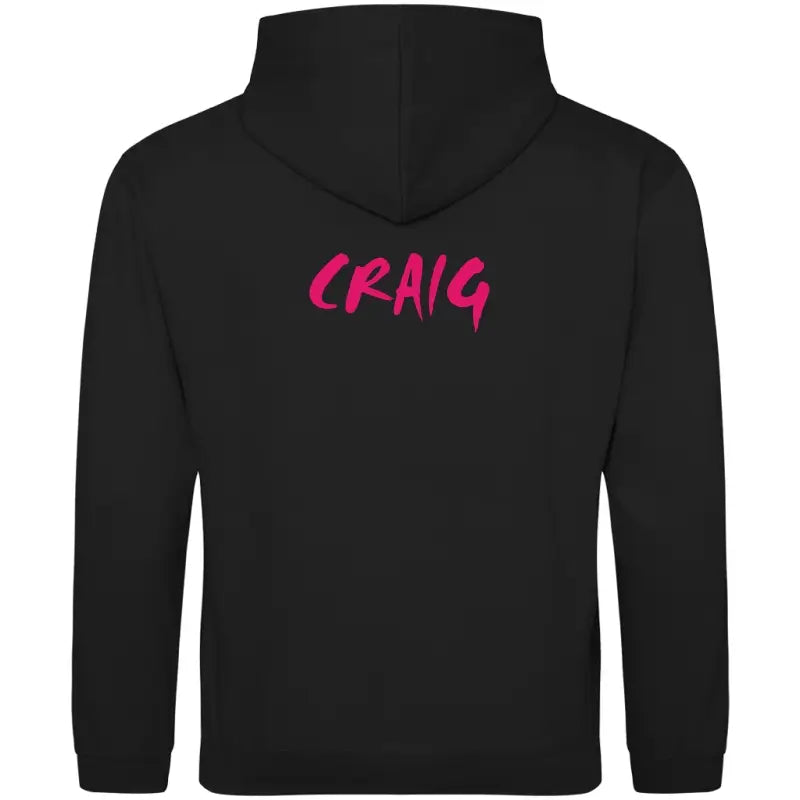 G72 TC - Junior Contrast Hoodie - Jet Black and Hot Pink