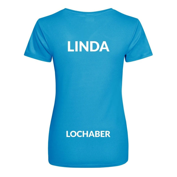 Lochaber Swim Team - Sapphire Blue Tech Tee Ladies